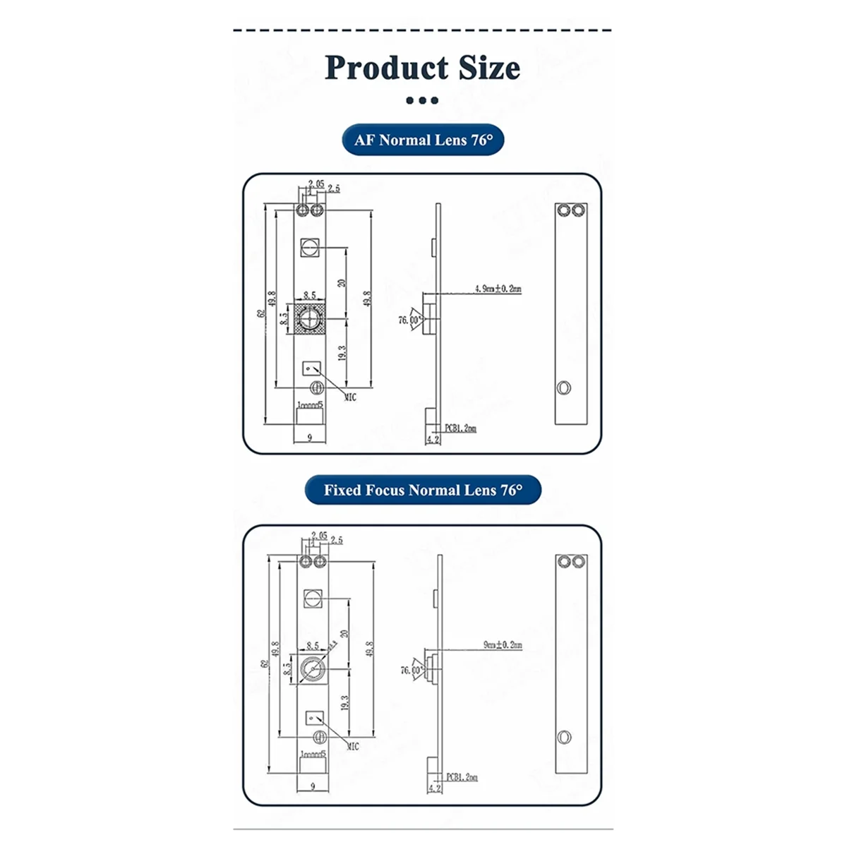 SMIEA GC5035 HD 5MP USB Camera Module for Laptop Computer Face Recognition with Flash Light Microphone FF-76 Degrees UVC OTG