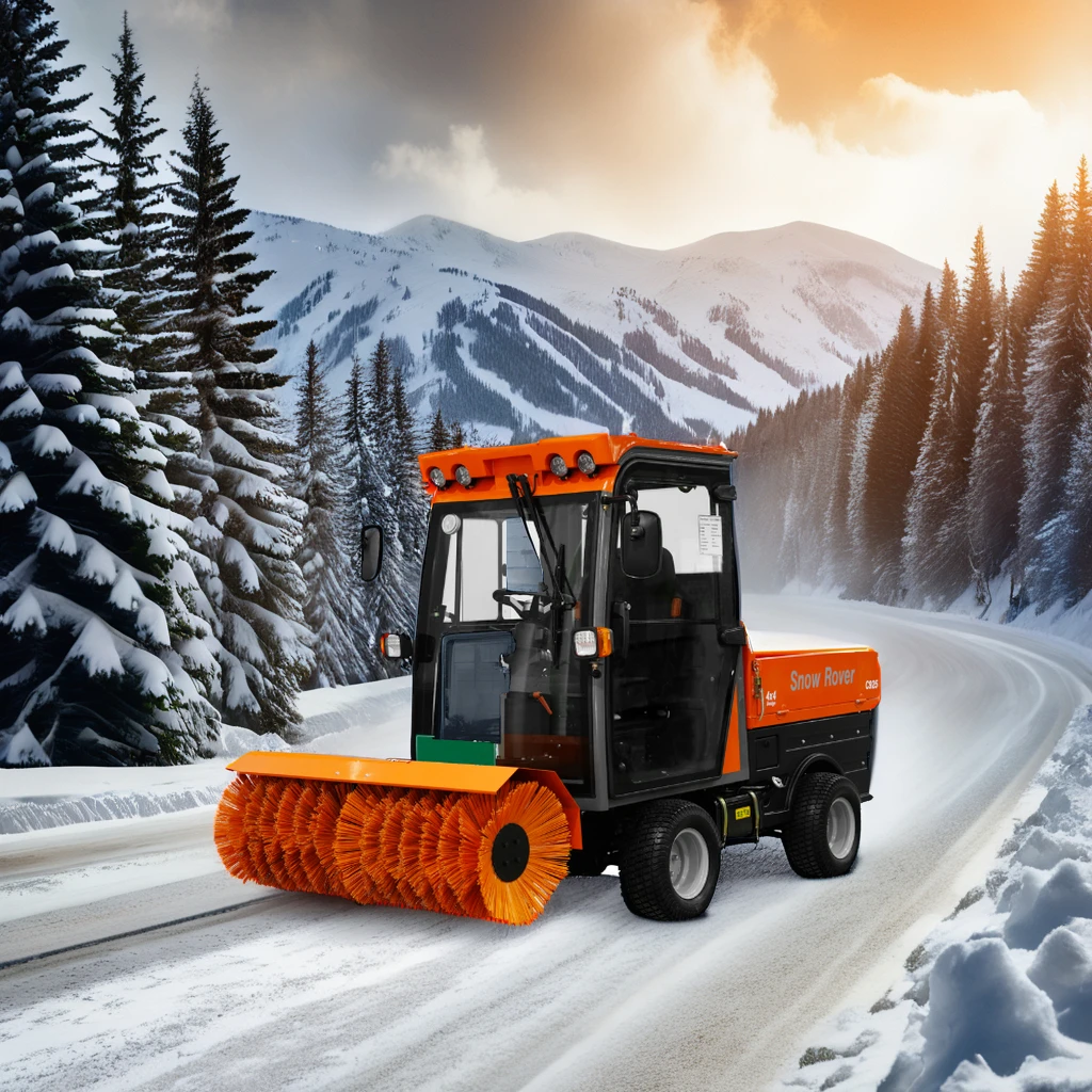 Small Winter Road Sanitation Tractor Power Snowplow Sweeper Core Motor Pump Engine Gear Drive Snow Plow Removal Machine