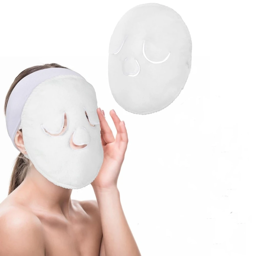 

Skin-friendly Hot and Cold Compress Face Towel Masks Moisturizing Facial Steamer for Skin Care Soft Gentle Reusable