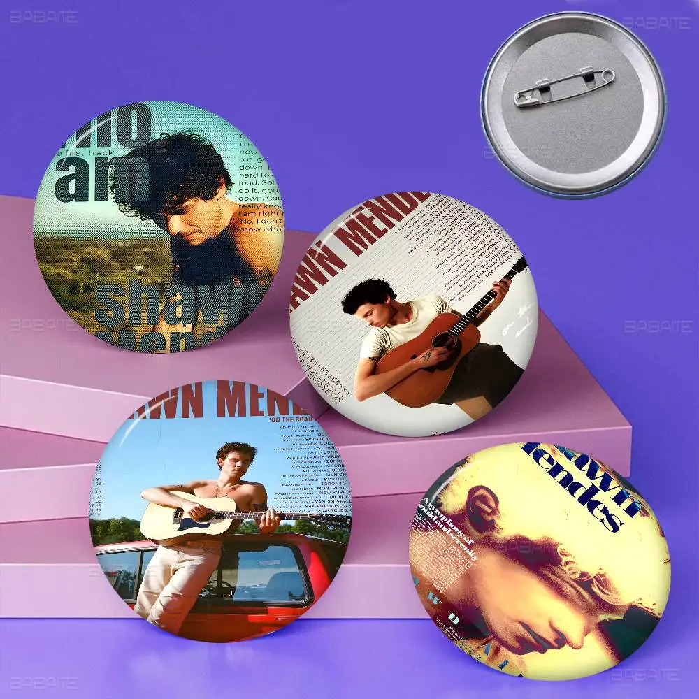 S-Shawn Mendes SINGER 58mm Animals Funny Brooches Badge Backpack Clothes Gift Accessory