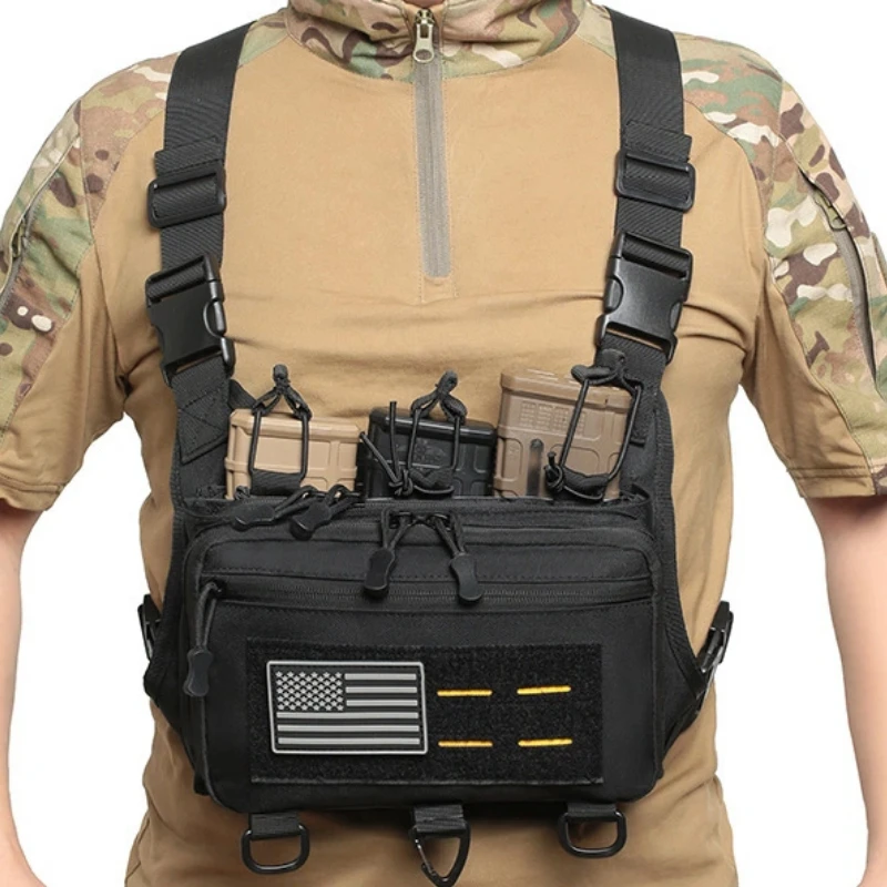 

Тактическая нагрудная сумка для альпинизма, уличные походные охотничьи сумки, мужской спортивный жилет, регулируемый дорожный рюкзак для езды на велосипеде, бега