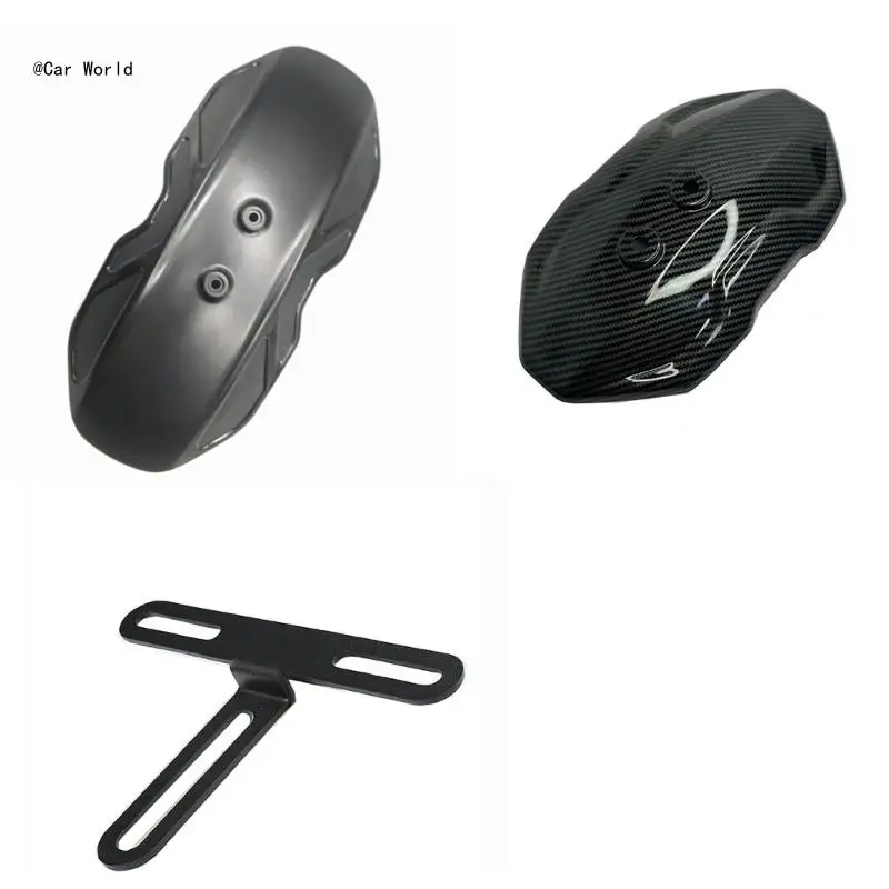 Scooters AccessoryRear Splash Guard with Integrated License Plate Support Rear Mud Shielding Simple Installs for UQI 6XDB