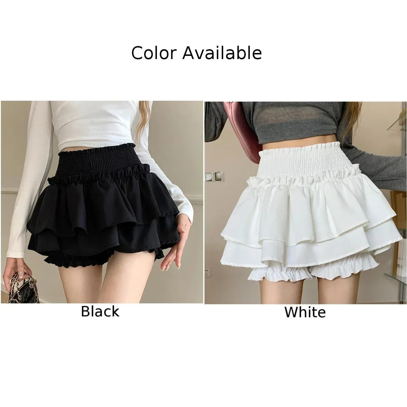 Two-Layer Skirt Ballet Skirt Korean Style Cute Has Lining Tennis Short Skirt