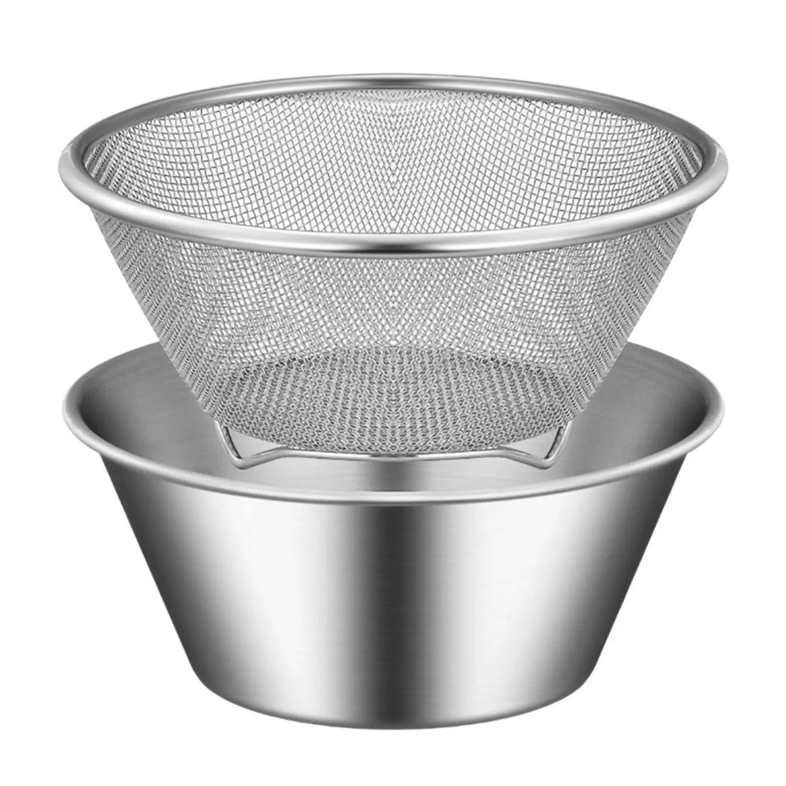 

Colander with Mixing Bowl Set Drain Basket Food Washing Bowl Vegetable Washing Basket for Grains Barley Rice Beans Fruits