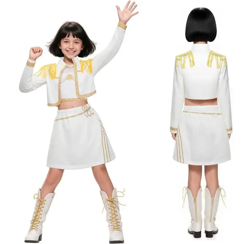 CyHuntrix Golden Kpop Demon Hunters Rumi Mira Zoey disfraz Cosplay niños niñas fiesta de cumpleaños Halloween ropa para el escenario