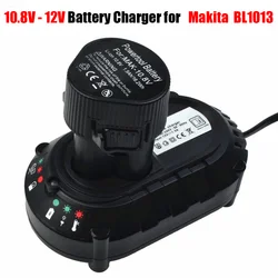 Taladro eléctrico, destornillador, herramientas eléctricas, cargador de repuesto con enchufe europeo para MAKITA BL1013, BL1014, 10,8 V, 12V, batería de iones de litio DC10WA