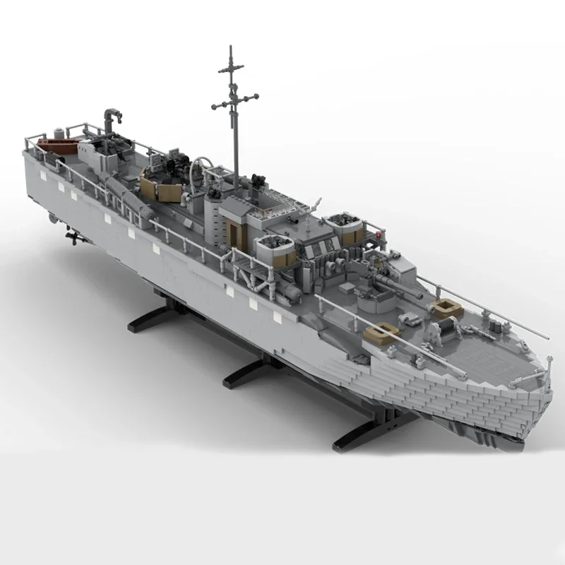 New 7748Pcs Moc Military Weapons Mbt Fairmile D Boat Model Building Custom Puzzle Technology Diy Assembly Toys Boy Holiday Gifts