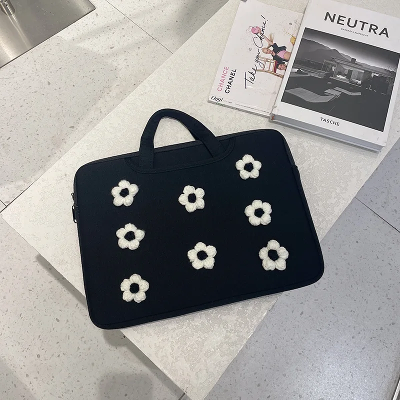 Bolso ligero para ordenador portátil con flores coreanas Ins para mujer MacBook Air Pro 13,3 13,6 14 15 15,6 maletines de 16 pulgadas bolsas para portátil a prueba de golpes