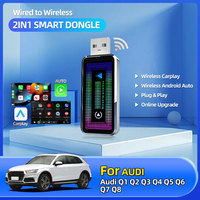 wireless carplay adapter For Audi Q1 Q2 Q3 Q4 Q5 Q6 Q7 Q8  2 in 1 carplay android auto apple carplay wireless Wi-fi adapter