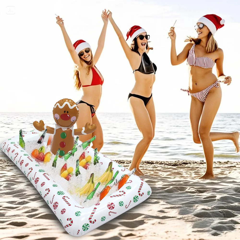 عيد الميلاد دلو للثلج حفلة شرب برودة حوض المشروبات الجليد بار حفظ الطعام تخزين حوض الجليد عطلة عيد الميلاد ديكور احتفالي #5