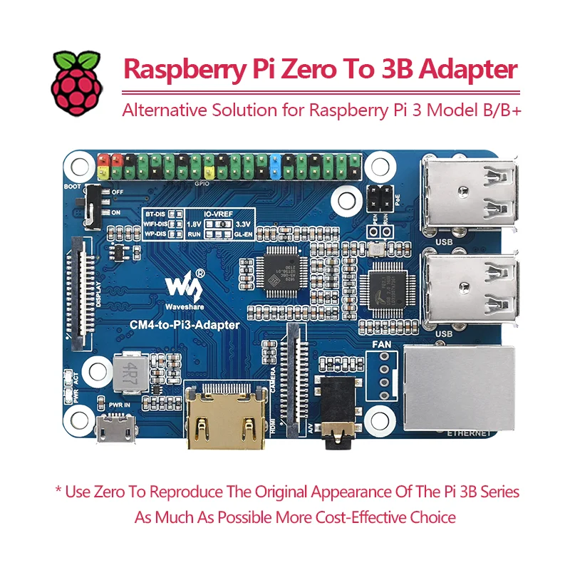 محول Raspberry Pi Zero إلى 3B، حل بديل لـ Raspberry Pi 3 Model B/B+، يعتمد على Raspberry Pi Zero