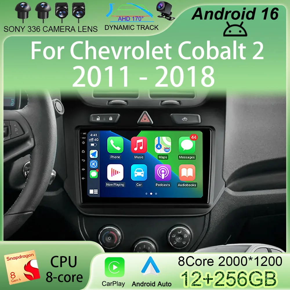 

Android 16 Car Radio for Chevrolet Cobalt 2 2011-2018 Multimedia Video Player 2Din 4G Carplay Stereo GPS DVD Head Unit NO DVD