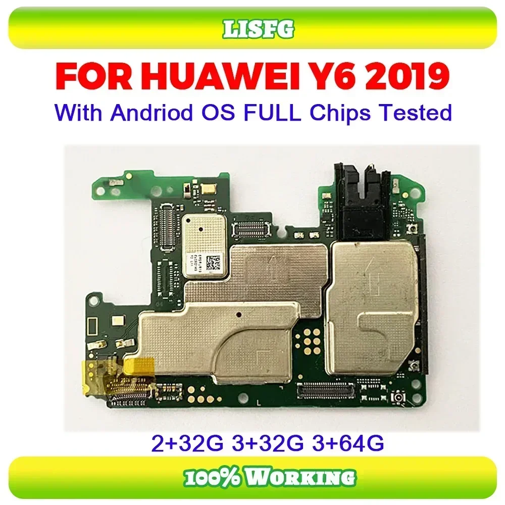 Original Motherboard for Huawei Y6 2019 Unlocked Mainboard with Chips Logic Board for Y 6 2019 Global Version 100% Good Tested