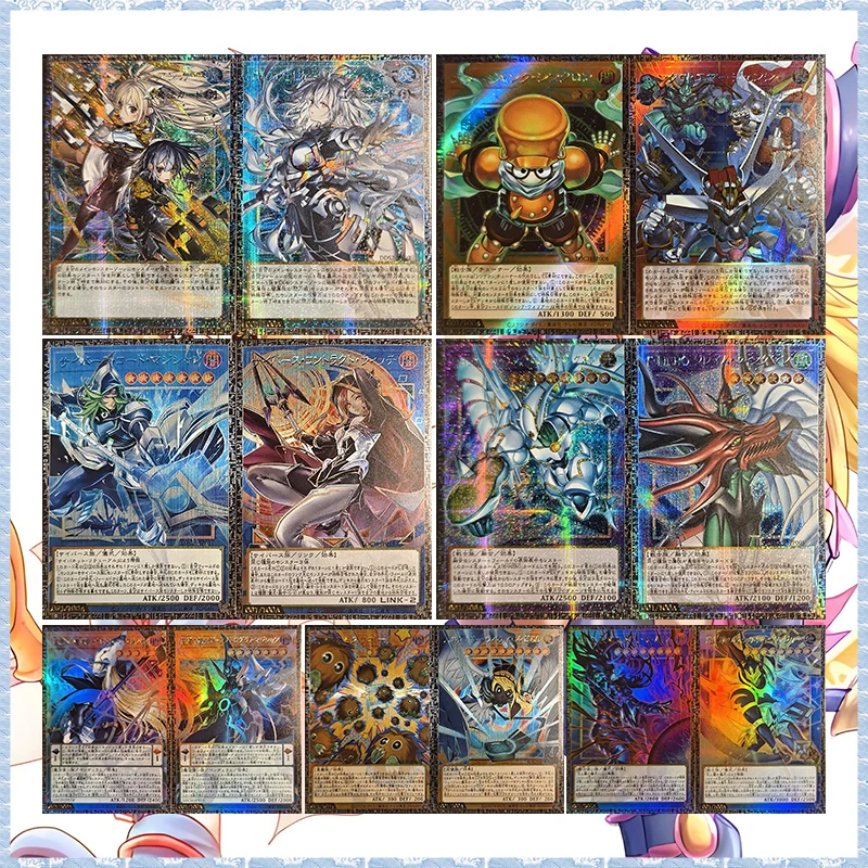 Anime Yu-Gi-Oh DIY ACG Dark Magician Sky Striker Ace Desktop Battle Game Refractive Collectible Card Christmas Birthday Toy Gift