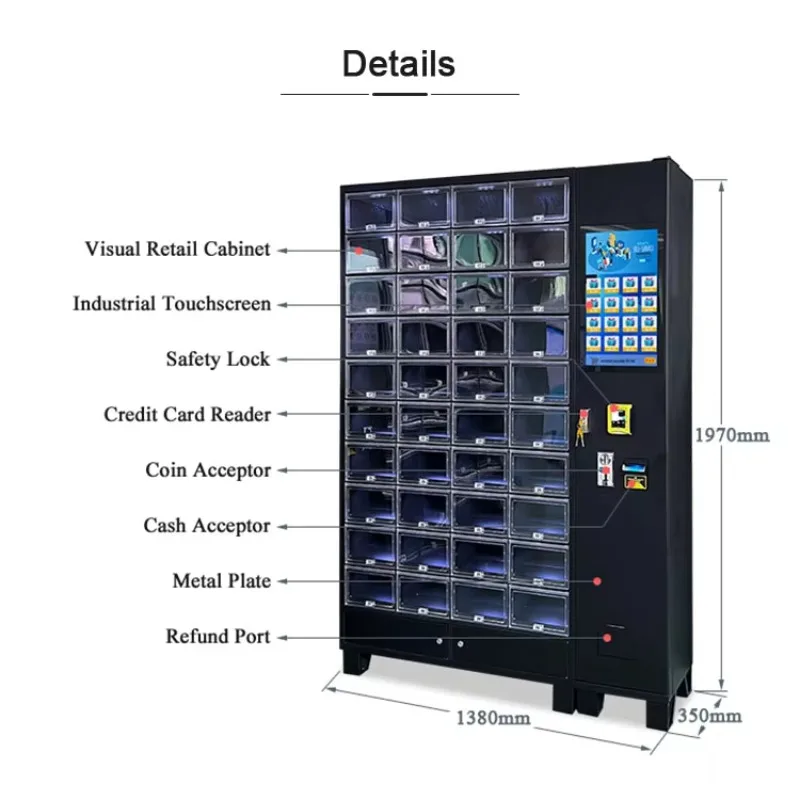 

Custom Smart Locker 21.5 Touch Screen Locker Steel Locker Vending Machine