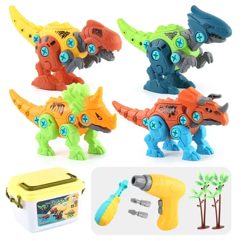 New Puzzle Assembled Tyrannosaurus Model Fit Transform Dinosaur Robot Toy for Kids Dinosaur Toys Gift