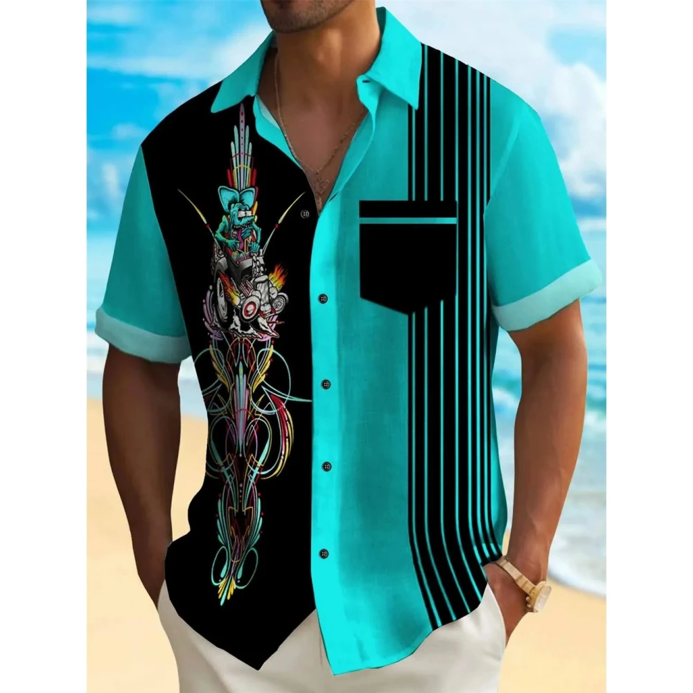 

Men's Shirt Summer Casual Fashion Short Sleeved Shirt For Men Loose Breathable Hawaiian Shirt Man Casual Men's Clothing Top