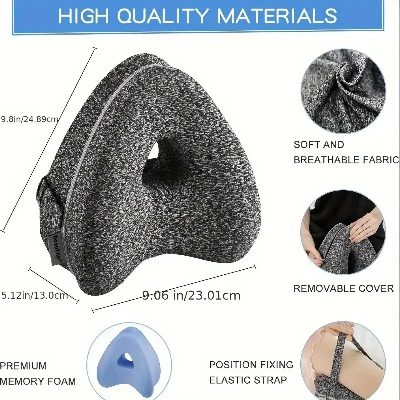 Подушка с медленным отскоком, подушка для пары в форме сердца с медленным отскоком для поддержки ног — идеально подходит для женщин, как подушка для колена