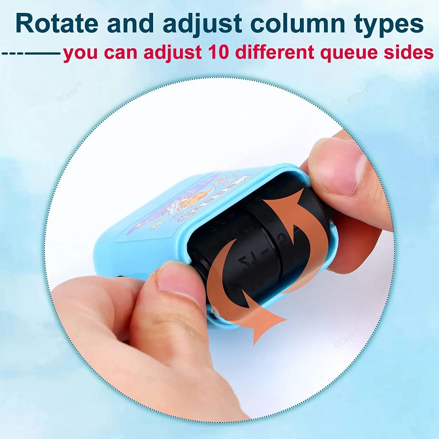 Math Roller Stamp para Ensino, 2 em 1, 2 em 1, Multiplicação e Divisão, Dual Head, Smart Math Practice Stamps for Kids