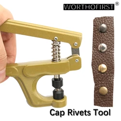 6/8/10mm Copper Double Cap Rivets Stud Round Nail Spike with Tool for Leathercraft Shoes Bag Belt Clothing Garment Accessories