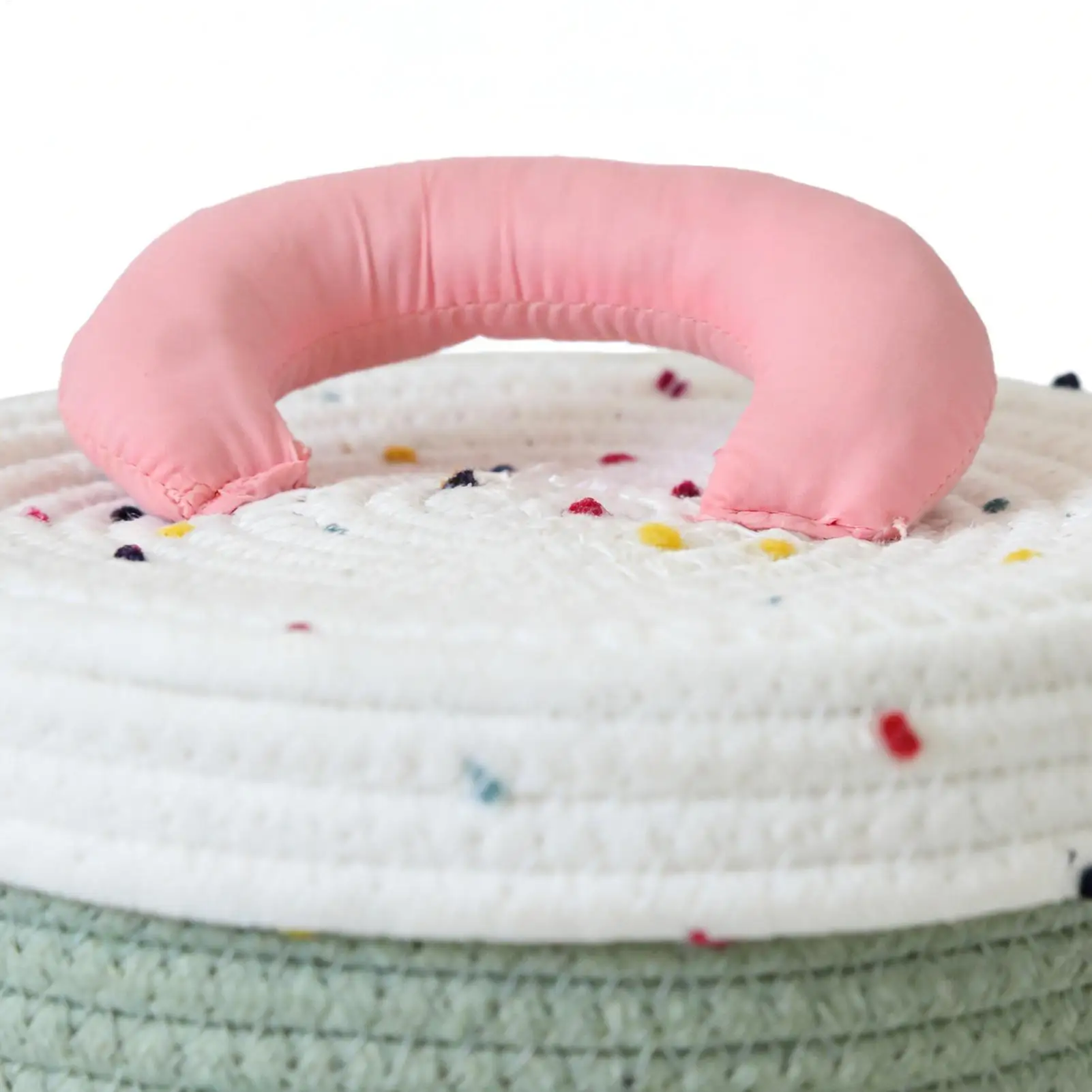 Cute Storage Box Cute Portable Cotton Rope Bin With Lid Small Toy Box For Kids Pet Yarn Craft Sewing Knitting Laundry Room