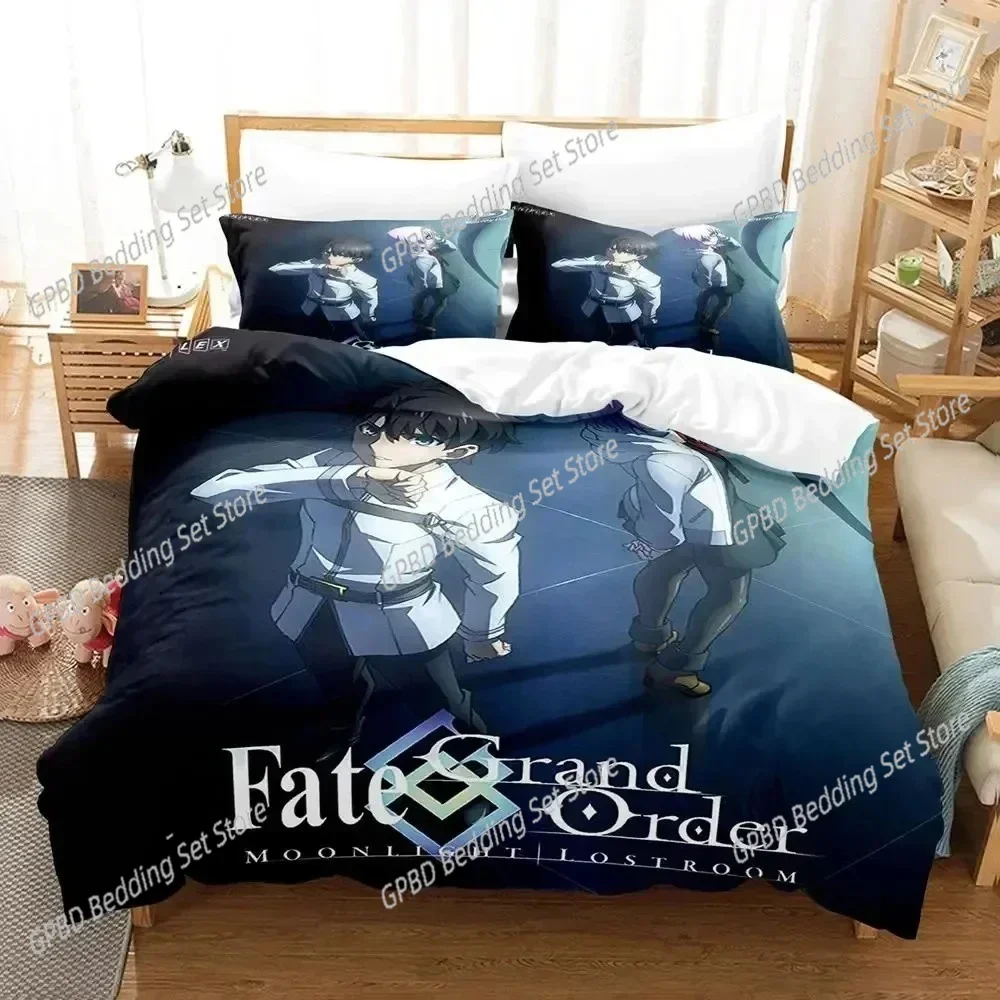 Anime Fate Grand Order Comfortable Duvet Quilt Cover Pillowcase Bedding Set Children Bedroom Decoration Home Textile