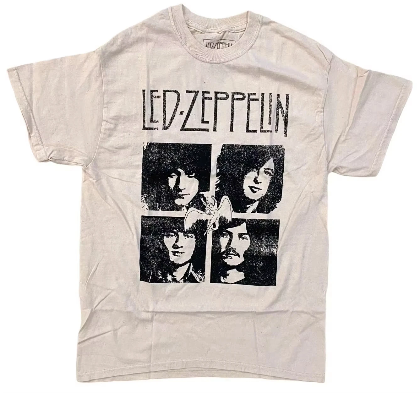 2026 Led Zeppelin Graphic Cotton Men's Short Sleeve Unisex Oversized Selling Popular Daily Street Style V Y2K