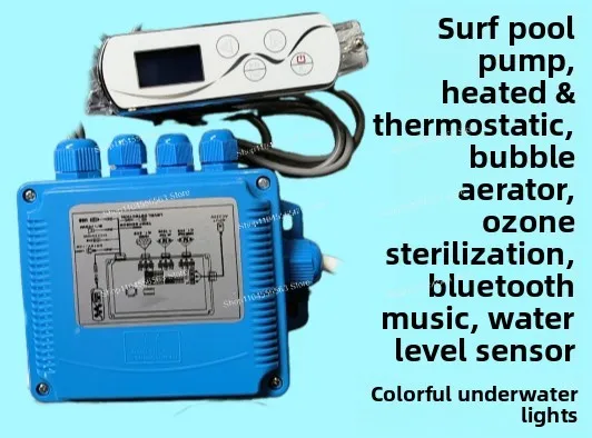 Swimming pool bathtub water heater with constant temperature filter, intelligent control panel and electrical box set - 371B