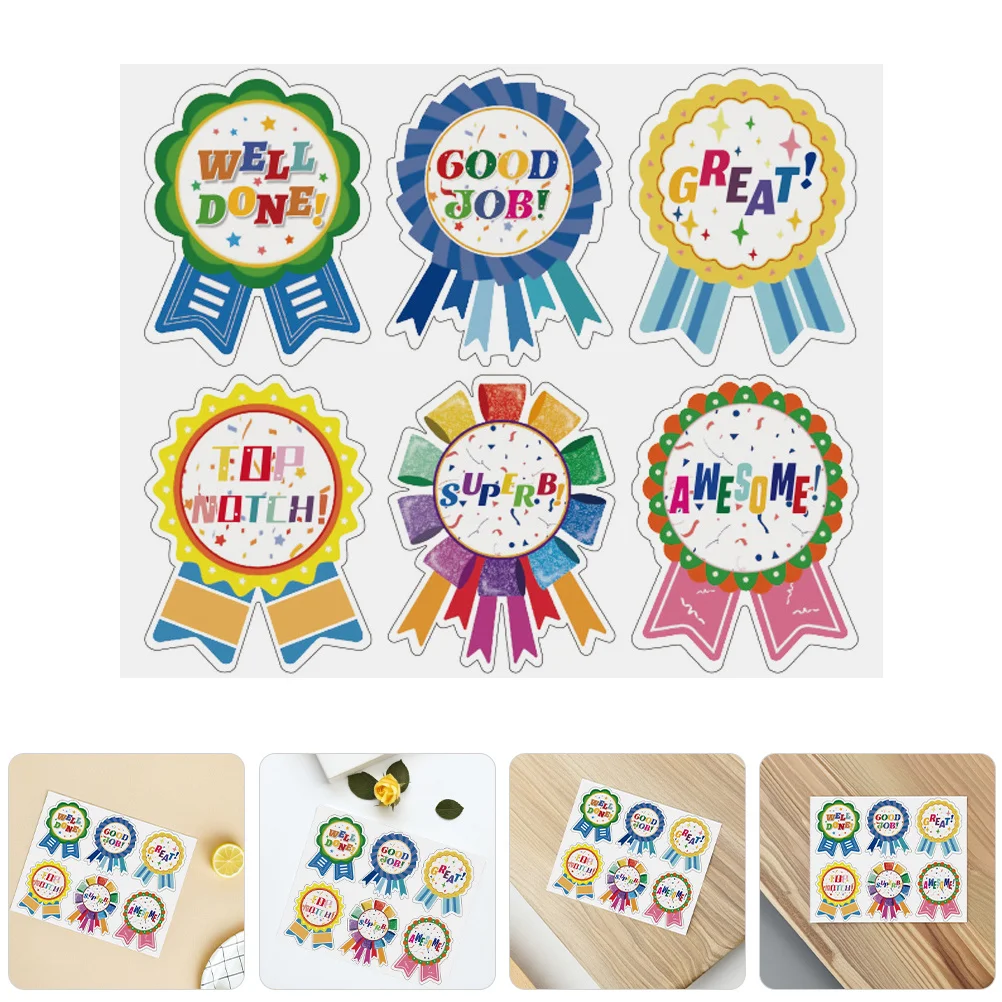 

10 Pieces Reward Medal Stickers Self Adhesive Motivational Classroom Teacher Supplies Cute Achievement Labels