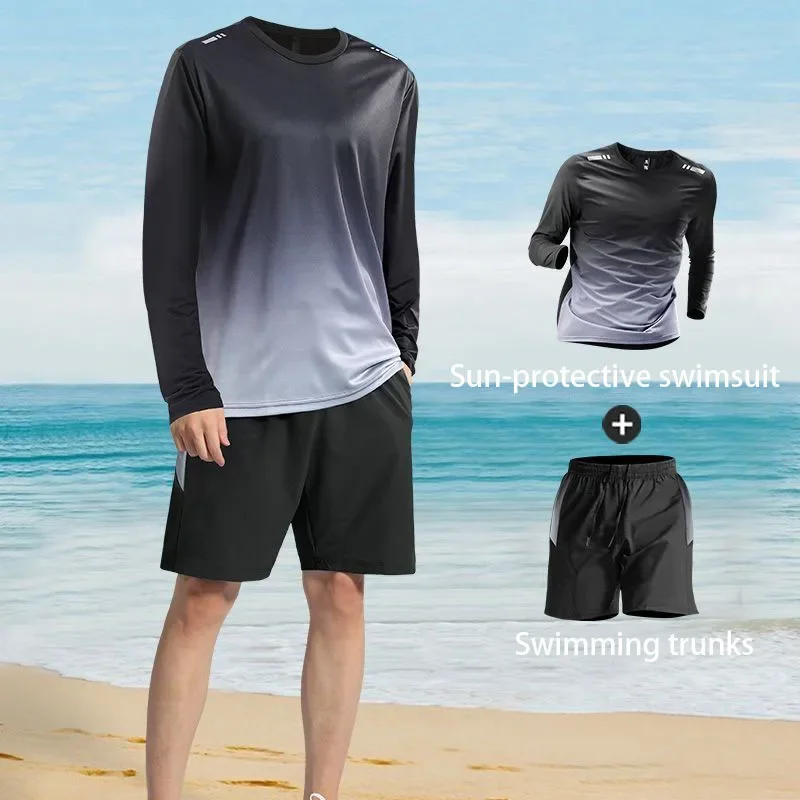 NONE 2025 Men's Long Sleeve Long Pants Swimsuit 5