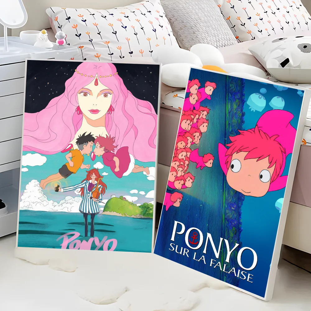 Anime P-ponyo Classic Vintage Posters Vintage Room Home Bar Cafe Decor Nordic Home Decor