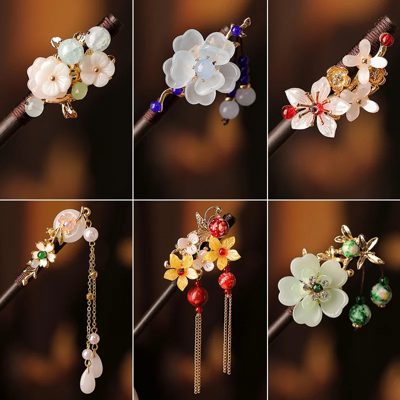 

Новая китайская заколка для волос с кисточками для женщин, элегантный аксессуар для волос в древнем стиле, минималистичная современная заколка Cheongsam