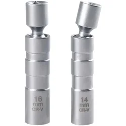 Chave de manga universal para vela de ignição, soquete magnético de 3/8 com ângulo de 12 pontos, plugue de ignição de parede fina, ferramentas de remoção de carro 14mm 16mm