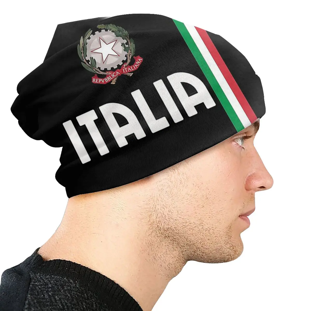 Italy National Italia Sport Team Design Italian Flag Washed Thin Bonnet Cycling Street Skullies Beanies Men Women Hats