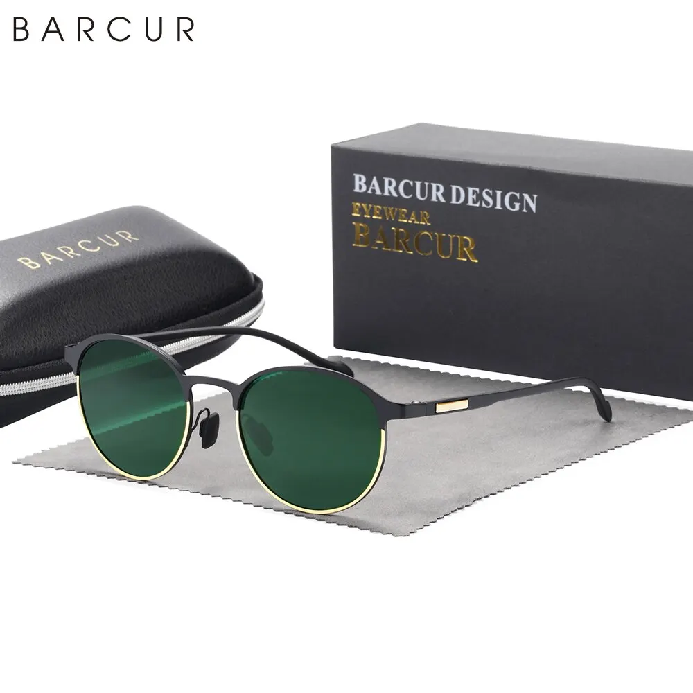 BARCUR TR90 Temples Sunglasses Women Polarized Fashion Sun Glasses Driving Round Ladies Sunglass image 6