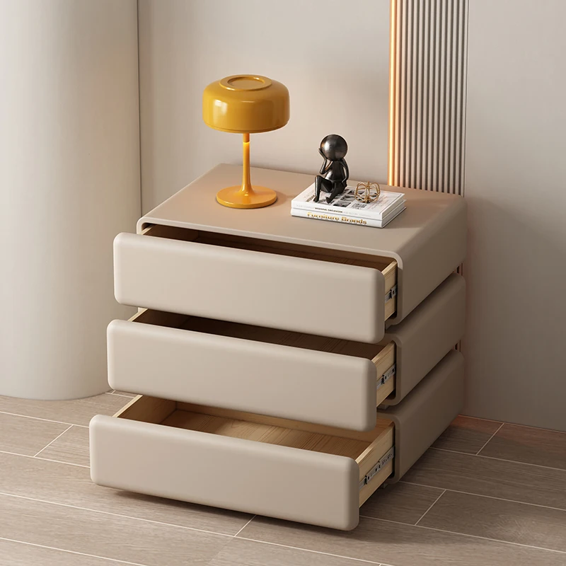 طاولة السرير الإيطالية البسيطة العصرية قسط أنيقة الجمالية طاولة السرير الطراز الحديث Mesita De Noche أثاث المنزل #3