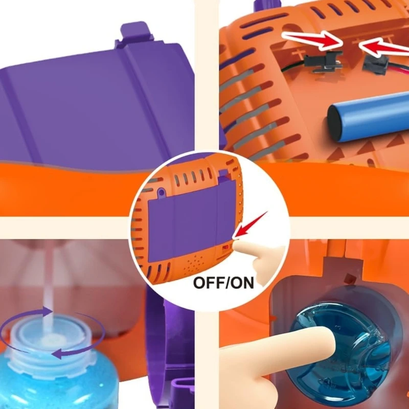 شكل اليقطين فقاعة البنادق الكهربائية لعبة طفل المنزل شاطئ حديقة بارك في الهواء الطلق فقاعة تهب لعبة التواصل بين الوالدين والطفل #3