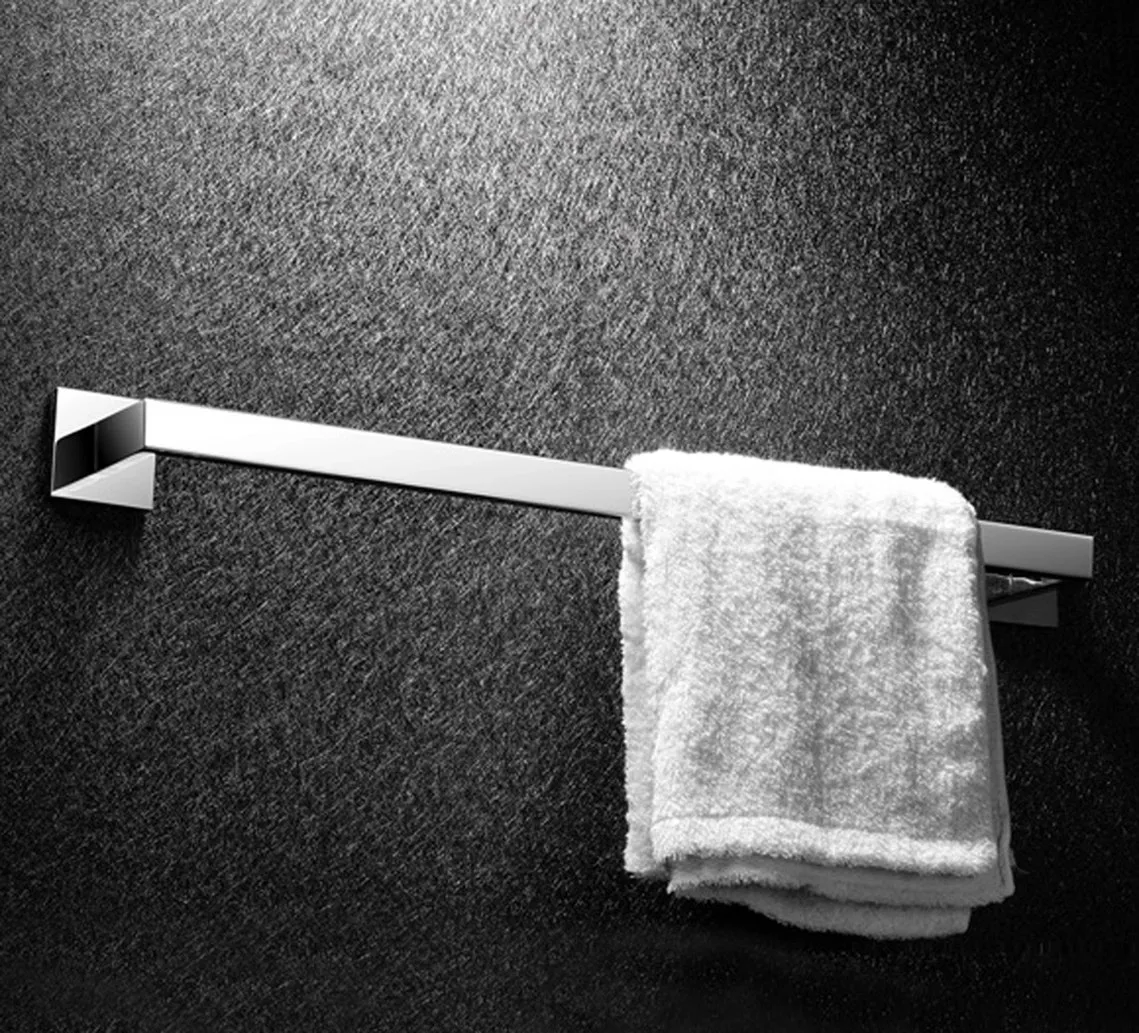 

OEM из нержавеющей стали 304, изысканная креативная вешалка для полотенец для ванной комнаты, перфорированная установка, однополюсная вешалка для полотенец для банных полотенец