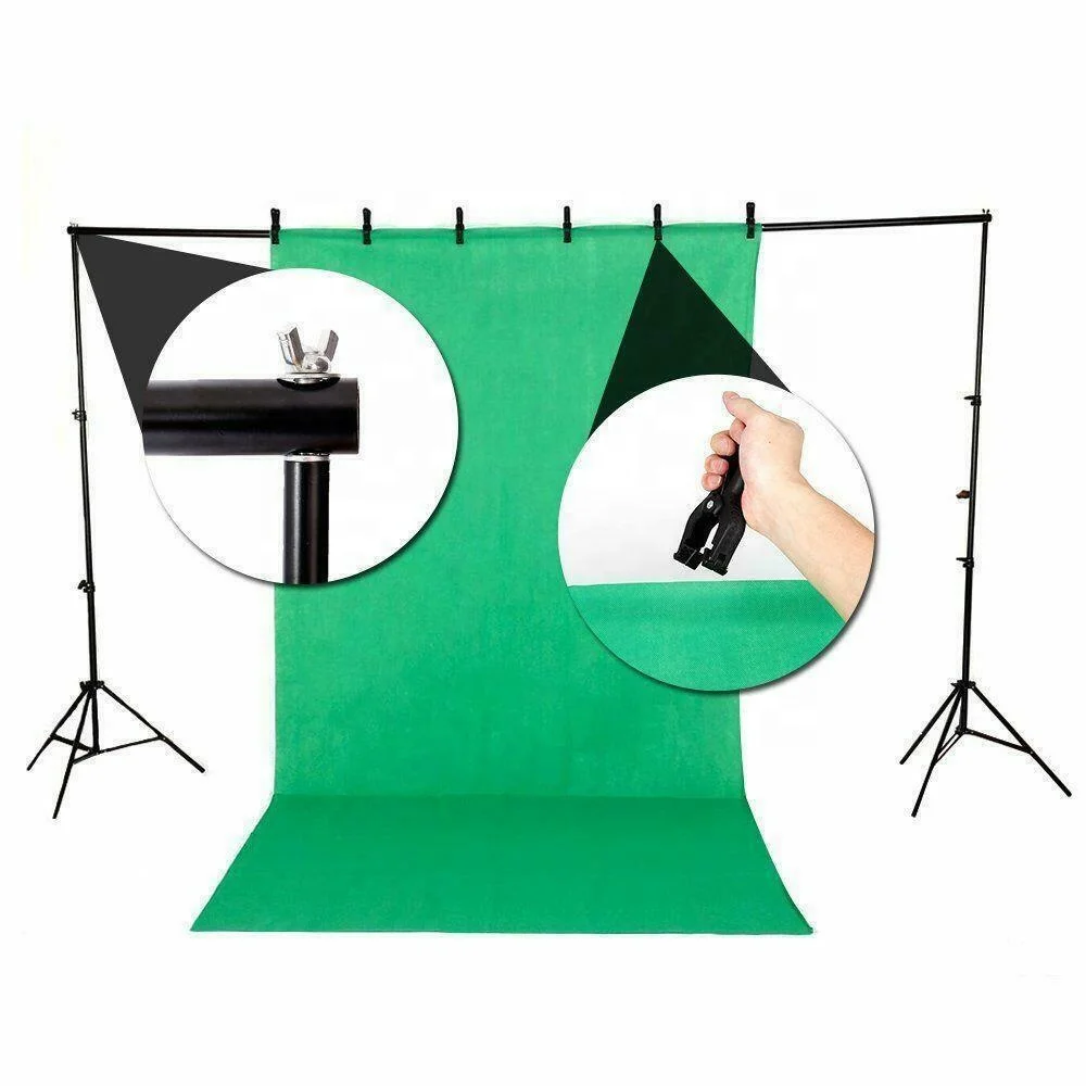 Photo Studio Equipment Photography Backdrop Set 2*3M Background Stand Soft Box Umbrella Lighting Kit