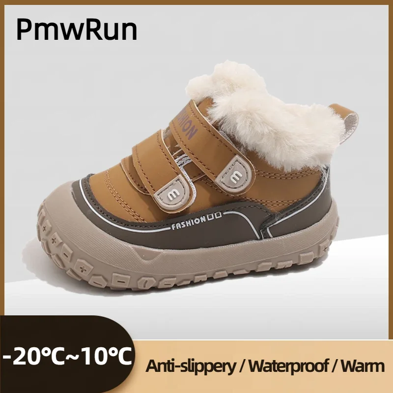 Sepatu Bot Musim Dingin Untuk Bayi Laki-laki Perempuan Ergonomis Anti-selip Sepatu Bot Salju Balita Tahan Air Sepatu Katun Anak Sepatu Bot Hangat