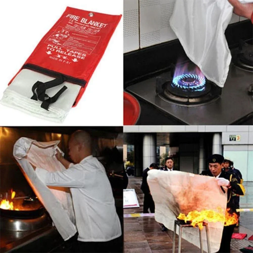 Emergency Fire Blanket,Portable Fiberglass Fireproof Blankets for Home Safety,Flame Retardant Heat Cover for Kitchen Fireplace