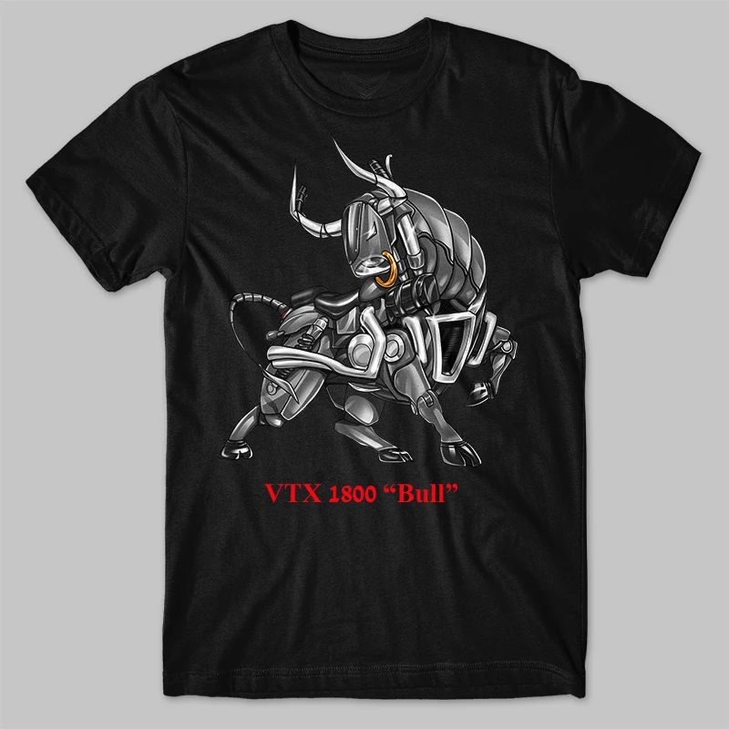 

Classic Motorcycle VTX 1800 Bull Transfiguration Inspired T-Shirt New 100% Cotton O-Neck Short Sleeve Summer Casual Mens T-shirt