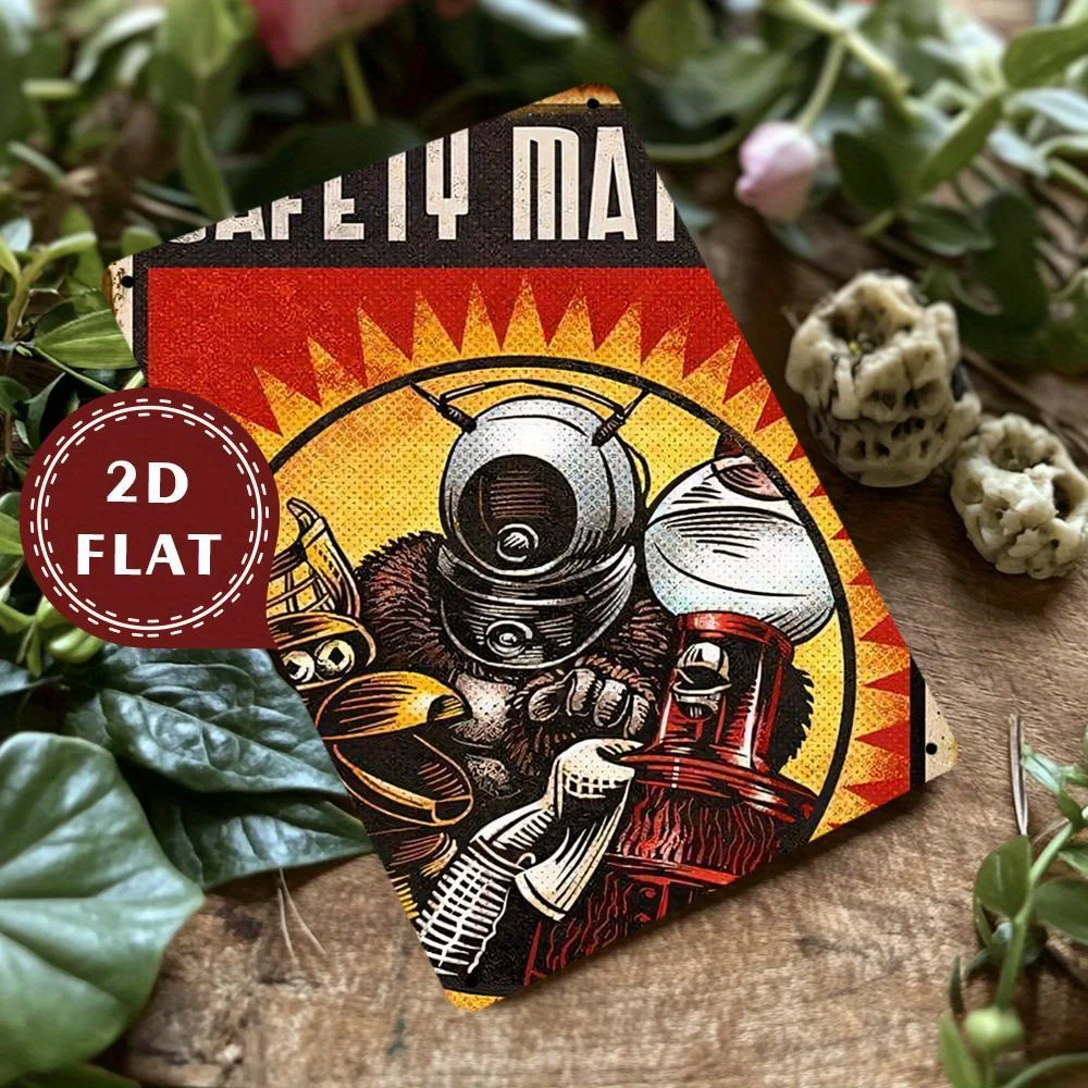 Vintage Metal Wall Sign - Gizmonic Institute Mystery Science Brand Safety Matches Retro Artwork, Waterproof & Dustproof Iron Pl