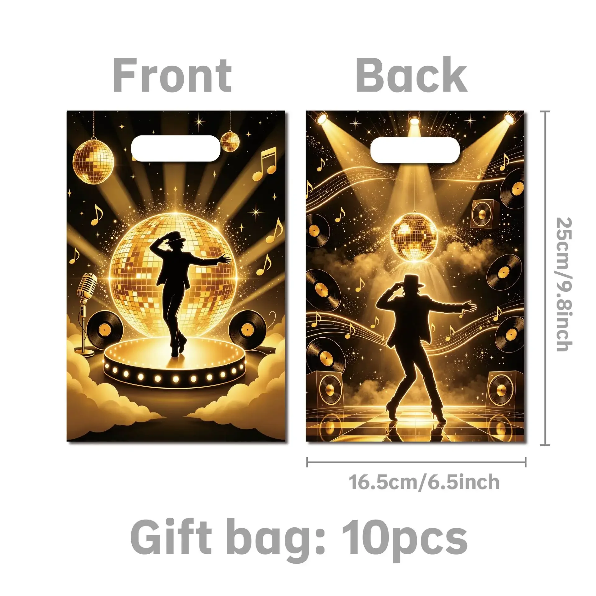 10-50Pcs Michael Jackson Birthday Party Favor Gift Bags Goodie Bag Stuffers Filler Reward Prize Treat Bag Gift Packaging Bags view 5