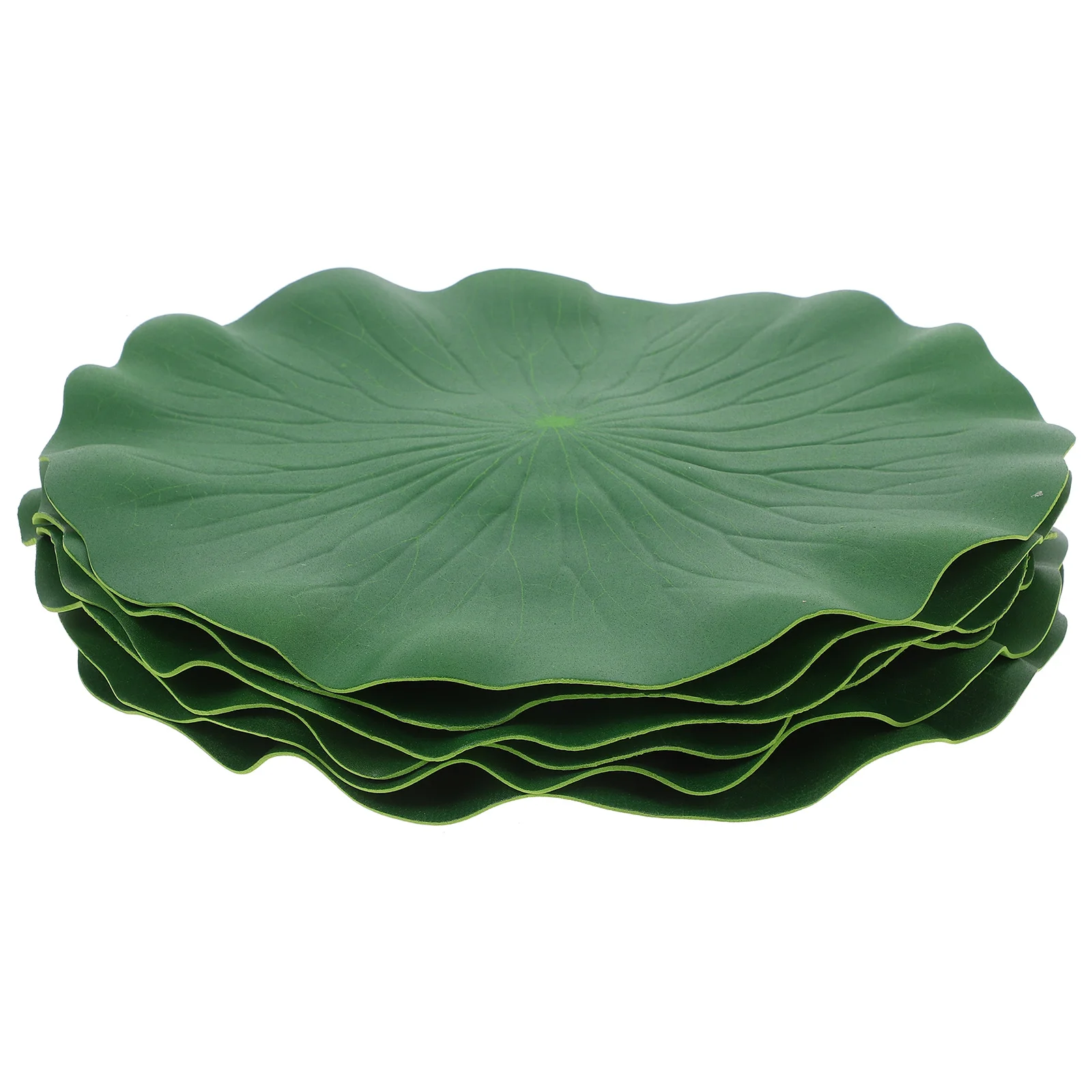 

6Pcs Floating Artificial Lotus Leaves Simulation PU Green 28cm Fish Tank Pond Decoration Aquarium Plants Simulation Lotus Leaves