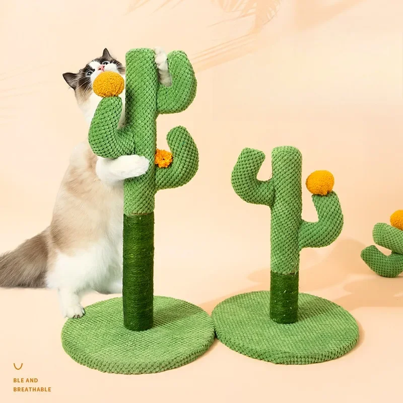 Cactus Cat Scratching Board Cat Scraper Cactus for Young and Adult Cats Cat Climbing Frame Toy Interactive Kitten Scratcher