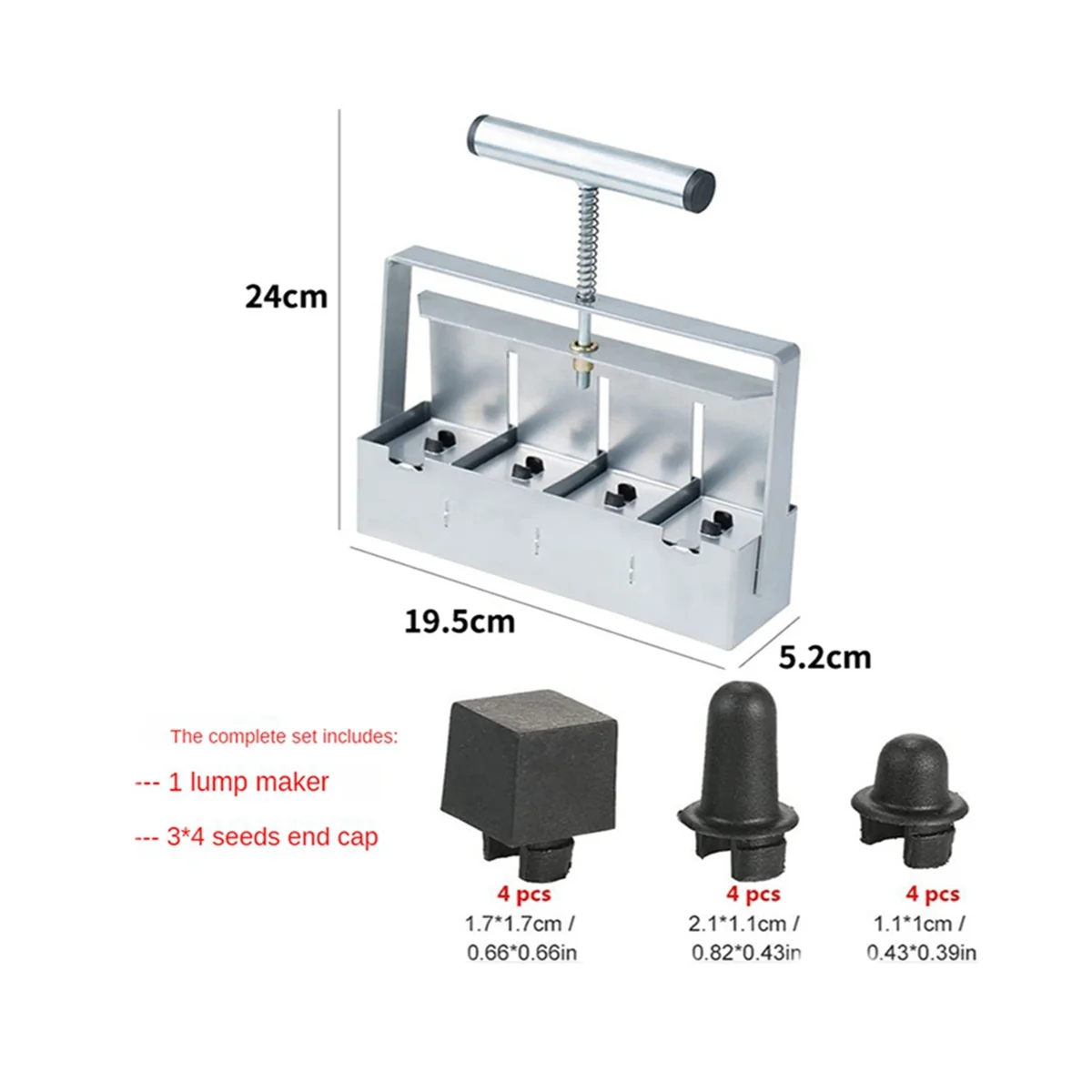 Machine manuelle de lever de semis, fabricant de nuits de sol, bouchon de sol, poignée confortable, 4 trous, déterminer