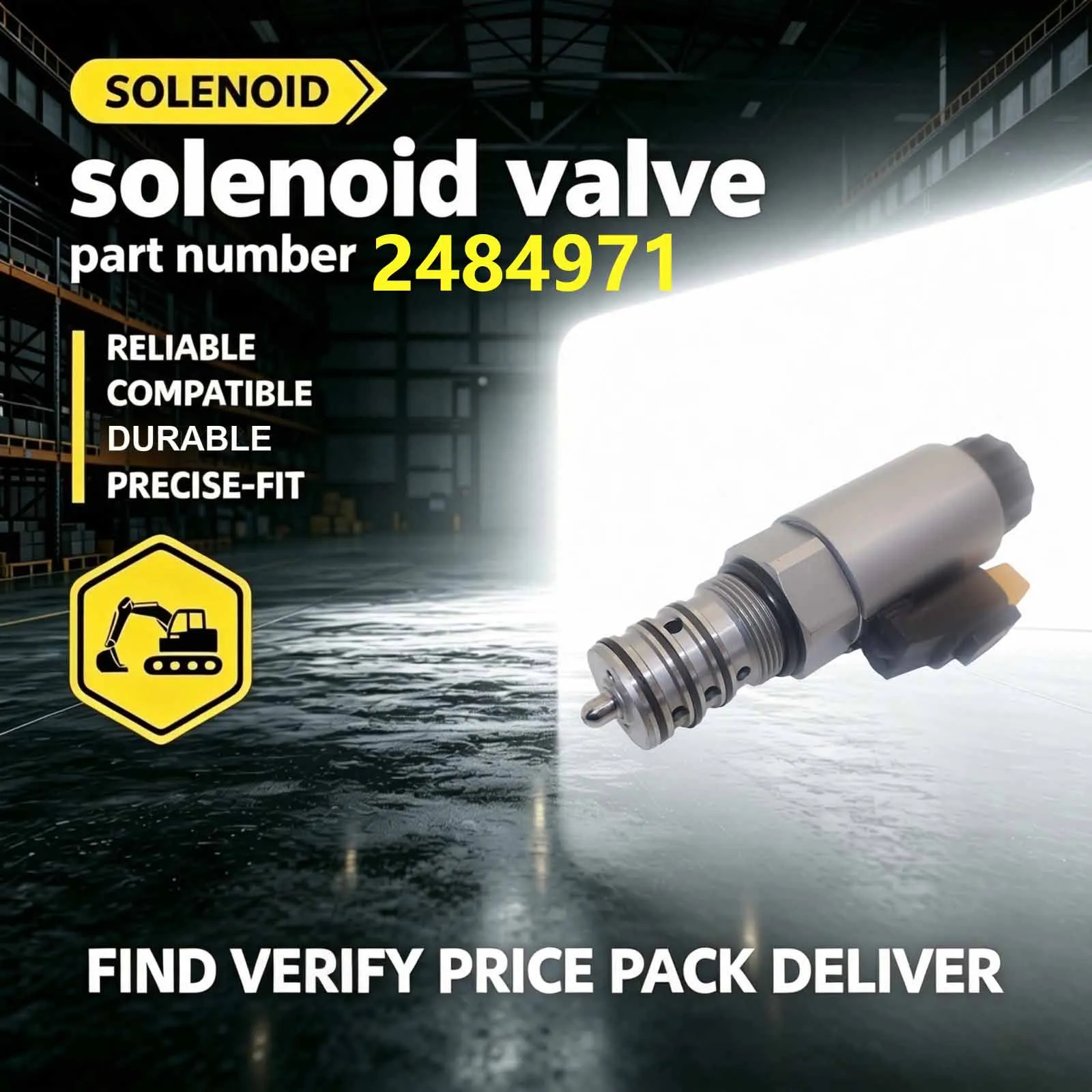 2484971 12V Solenoid Valve Fits for Volvo Excavator E305 E305.5 E306E E307E E308E