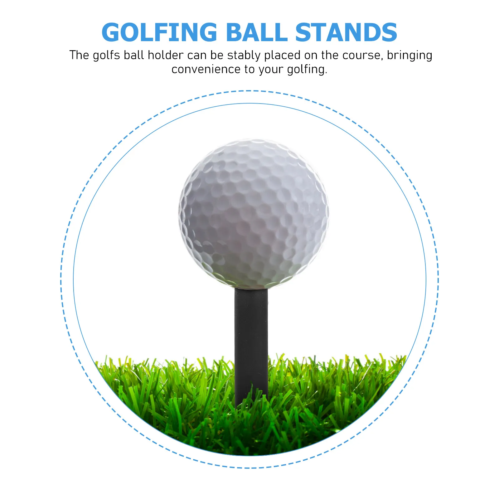 

5pcs Ball Holders Durable Tees for Practice Storage Rack Long Roll Indoor Golf Tees Fade Resistant Golfs Training