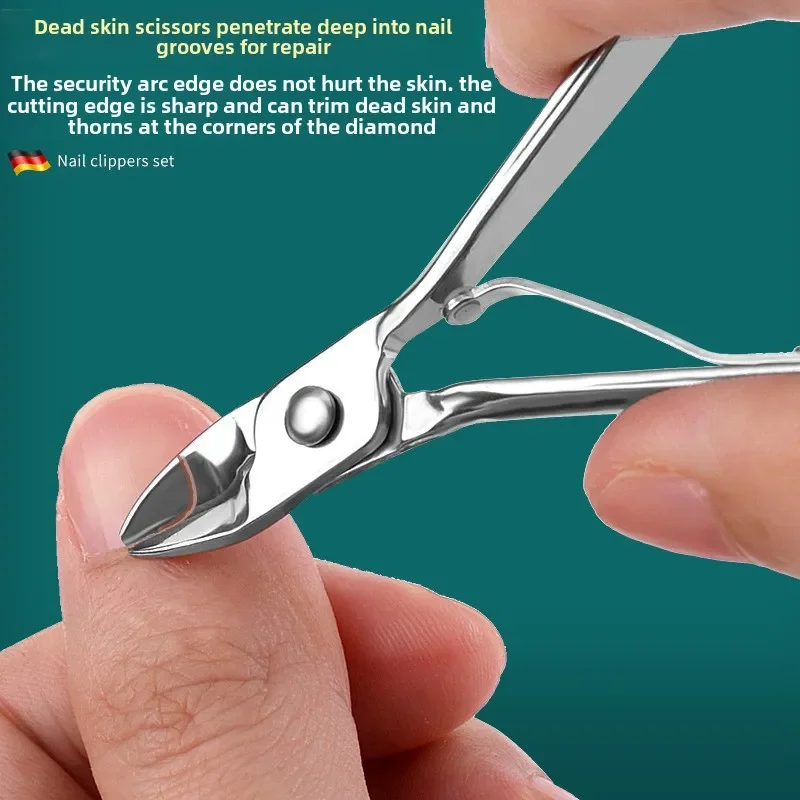 กรรไกรตัดเล็บและเครื่องตัดเล็บสแตนเลสแบบมืออาชีพชุด 19 ชิ้นชุดสําหรับชุดแต่งเล็บ